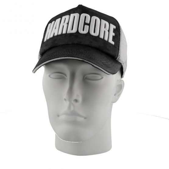 Hardcore trucker cap zwart wit