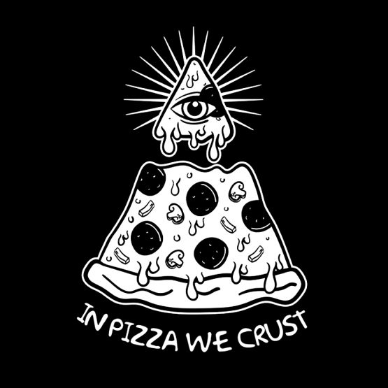 Illuminati hoodie trui pizza opdruk
