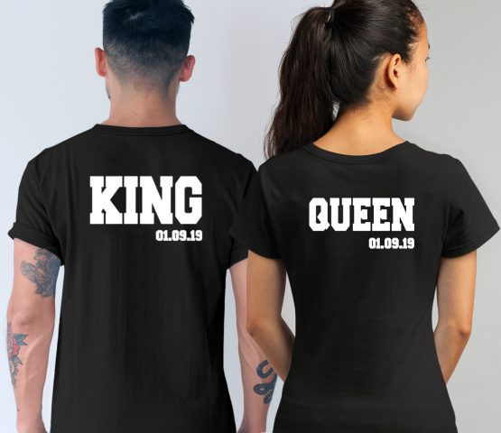 King Queen Shirt met Datum