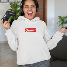 Gamer hoodie Supreme wit