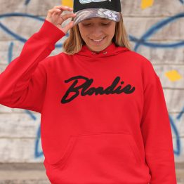 Blondie Hoodie Premium Red Black