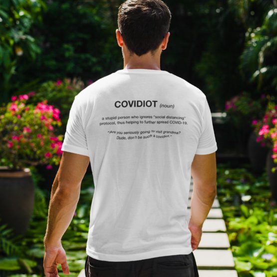 Corona T-Shirt Covidiot Back 2
