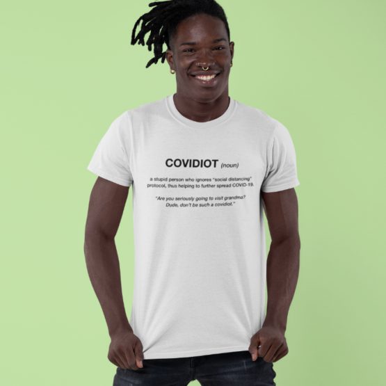 Corona T-Shirt Covidiot Noun 2