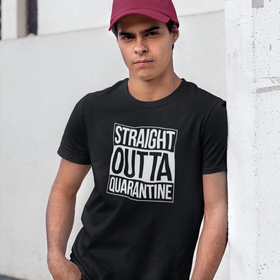 Corona T-Shirt Straight Outta Quarantine