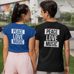 Festival Shirts Peace Love Music Back