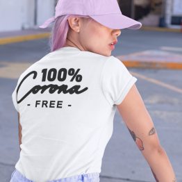 UntitledCorona T-shirt 100% Corona Free Back 2
