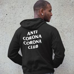Corona Hoodie Anti Corona Club Back