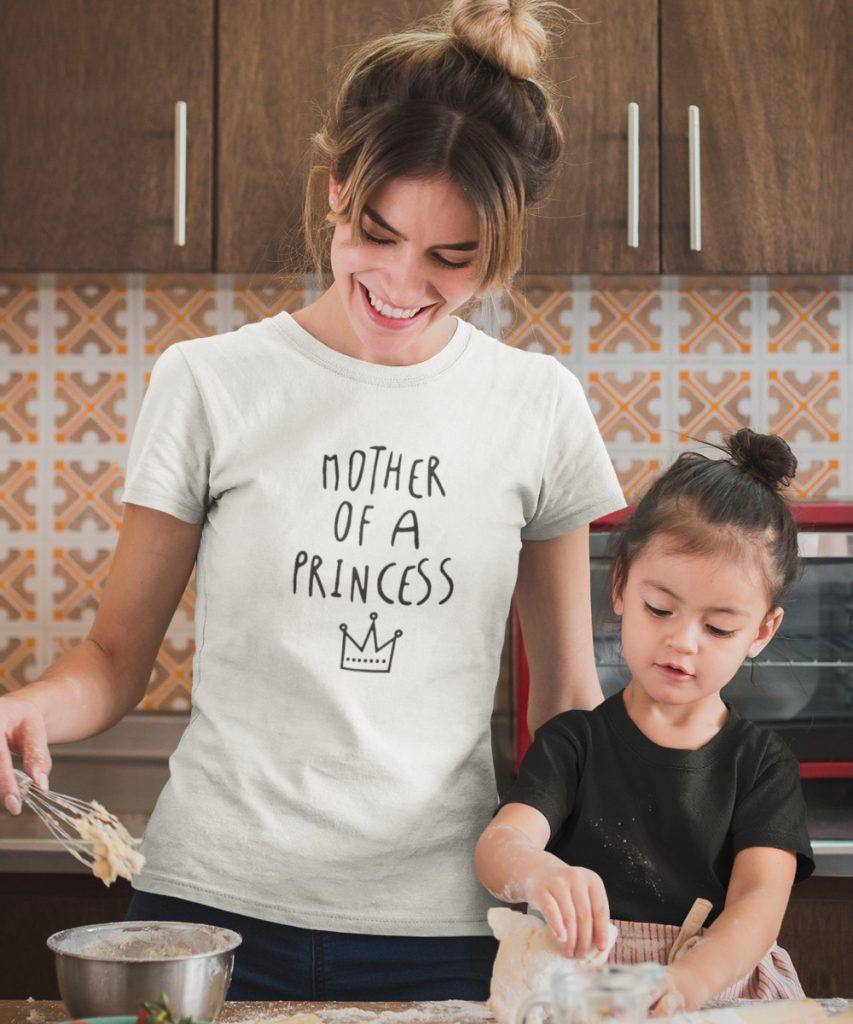 Moederdag T-Shirt Mother of a Princess