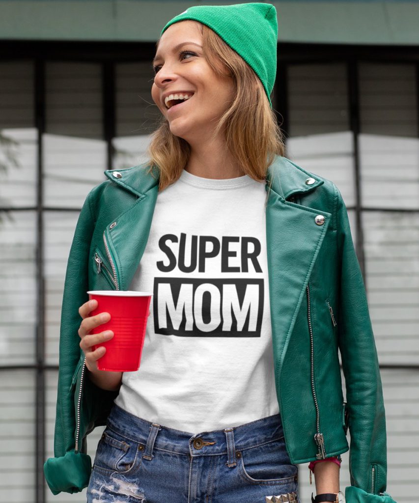 Moederdag T-Shirt Super Mom