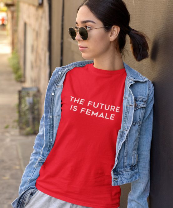 T-Shirt The Future Is Female Rood