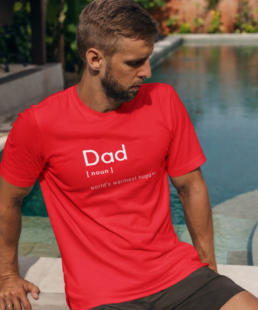 Vaderdag T-Shirt Dad Noun Rood