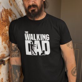 Vaderdag T-Shirt walking dad zwart