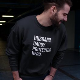 Vaderdag Trui Husband Daddy Protector Hero (1)