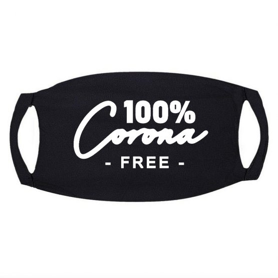 Zwart Mondkapje 100% Corona Free (1)