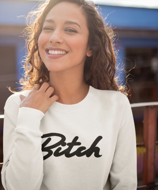 Bitch Sweater Premium White