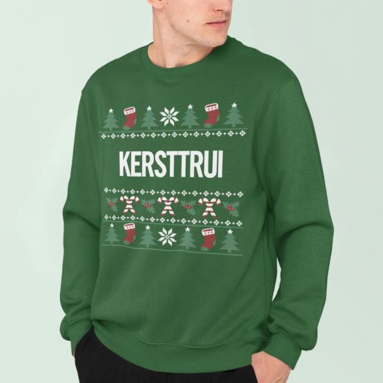 Falscher Weihnachtspullover Grün Candy Cane Weihnachtspullover Atmosphäre