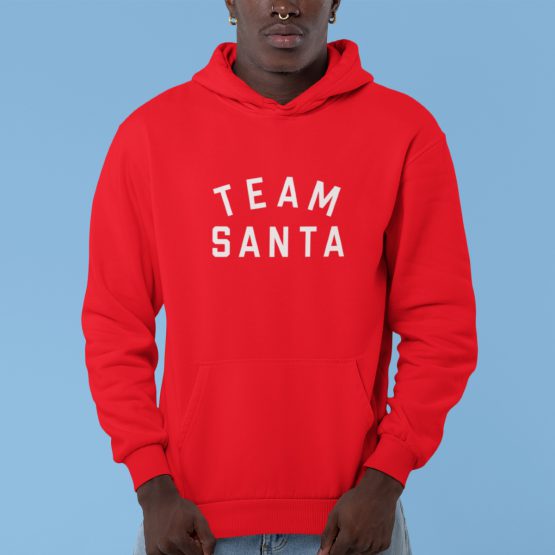 Weihnachts Hoodie Rot - Team Santa Text