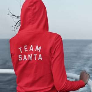 Weihnachts Hoodie Team Santa Text Back